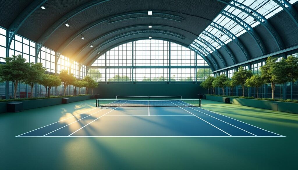 découvrez comment optimiser votre court d'indoor tennis grâce à un éclairage adapté, une acoustique maîtrisée et un contrôle efficace de l'humidité pour améliorer le confort et la performance des joueurs.